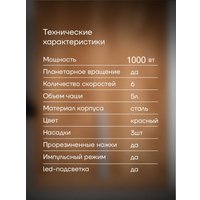 Планетарный миксер Oulemei OLM-HMY006 (красный) в Лиде