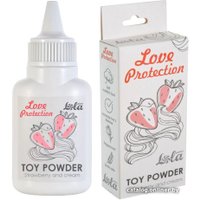 Пудра для секс игрушек/латекса Lola Toys Love Protection (15 г, клубника со сливками)