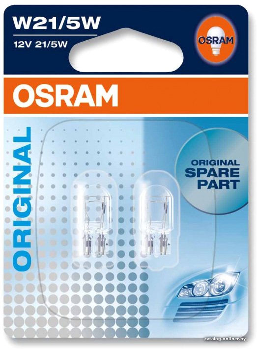 Лампа накаливания Osram W21/5W Original Line 2шт [7515-02B]