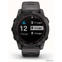 Умные часы Garmin Fenix 7X Sapphire Solar (серый карбон/серый карбон титан)