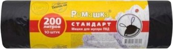 Пакеты для мусора Ромашка Стандарт ЗВС-200/10/10/Ч (10 шт)
