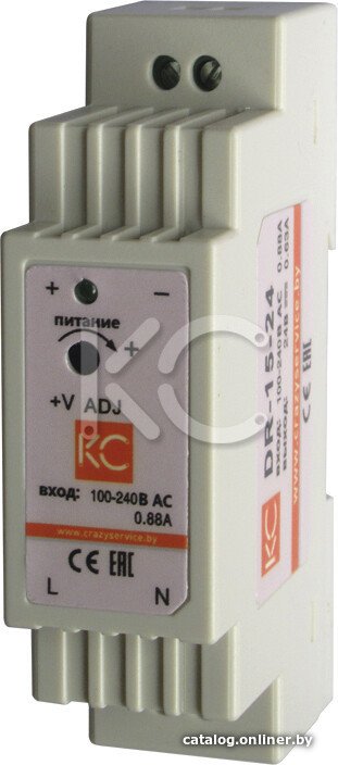 Блок питания на DIN-рейку КС DR-15W-24V dr-15-24