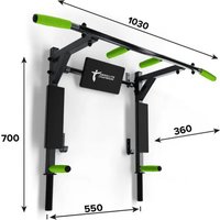 Турник с брусьями Absolute Champion Атлант с узким хватом АЧ 11908 (черный/салатовые ручки)