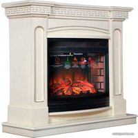 Электрокамин InterFlame Мадея 25 (бежевый с золотой патиной) + Panoramic 25 LED FX