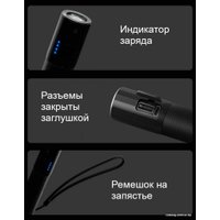 Фонарь NexTool Outdoor Strong Light Small Straight Flashlight (черный)