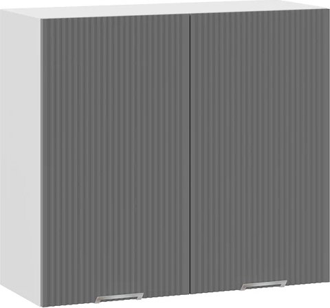 

Шкаф навесной Трия Кимберли 1ВВ8 с двумя дверьми (белый/титан)