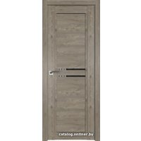 Межкомнатная дверь ProfilDoors 2.75XN R 70x200 (каштан темный, стекло дождь черный)