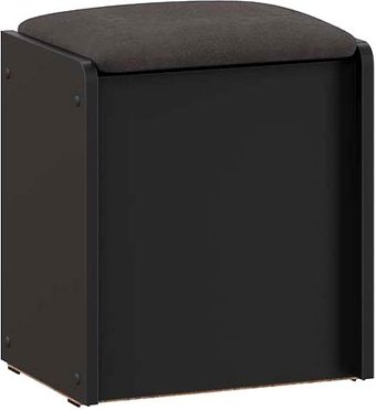 Банкетка Трия Бостон (антрацит/велюр серый)