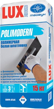 

Шпатлевка Тайфун LUX Polimodern 15 кг (белый)