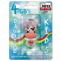 USB Flash Mirex COW PEACH 4GB [13600-KIDCWP04]