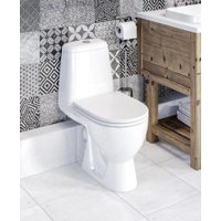 Унитаз напольный Sanita Luxe Max Comfort WC.CC/Max/2-DM/WHT.G/S1 (с сиденьем)