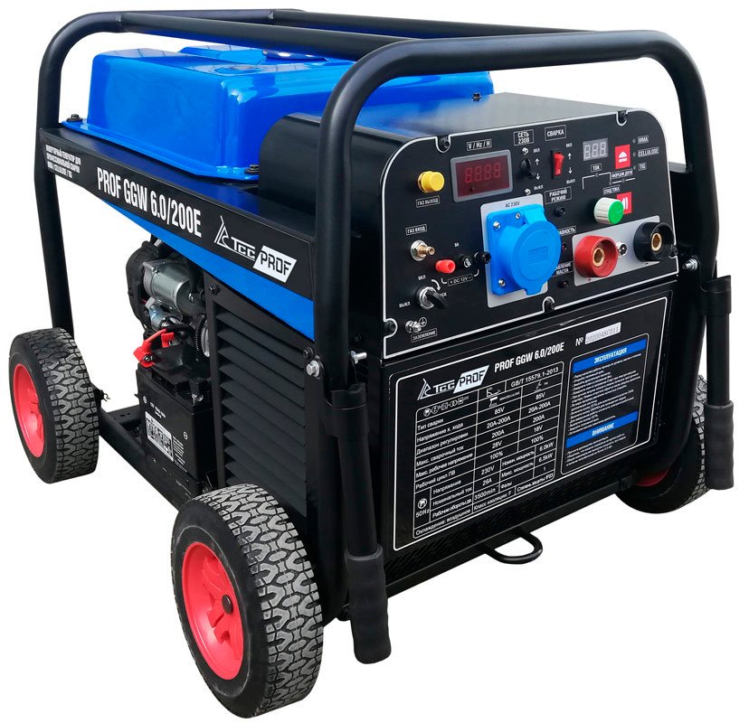 

Бензиновый генератор ТСС PROF GGW 6.0/200E (MMA/TIG/Cellulose)