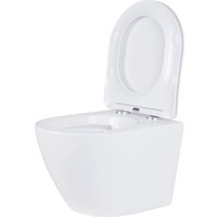 Унитаз подвесной Roxen Antares One Rimless 6 в 1 StounFix Dual Fresh 642915 (чёрное стекло) в Борисове