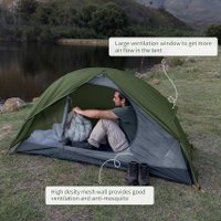 Треккинговая палатка Naturehike Spider Cycling 1 20D (зеленый)