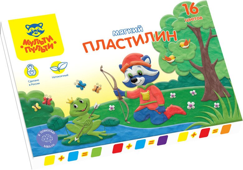 

Пластилин Мульти-пульти Енот в сказке МП_41712 (16цв)