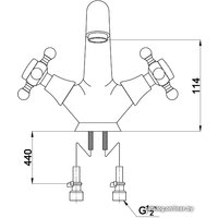 Смеситель Timo Nelson 1911F (серебристый)
