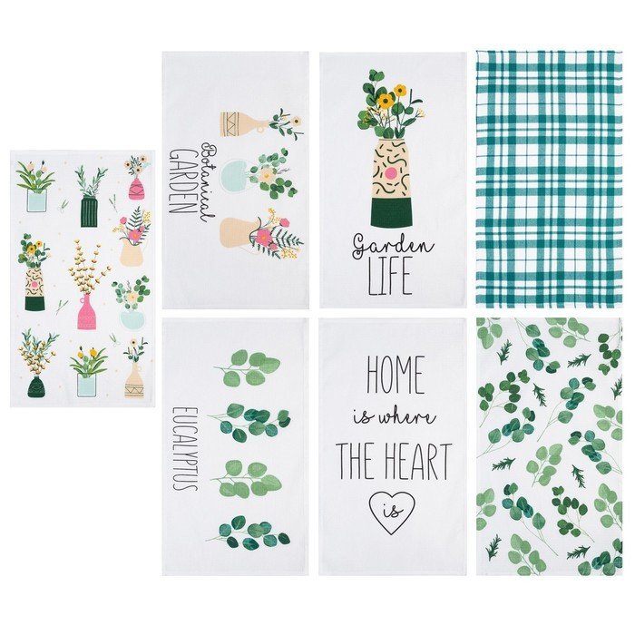 

Набор полотенец Доляна Garden life 7 шт 6853366 (разноцветный)