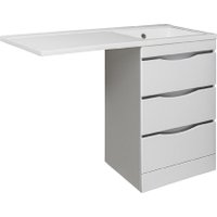  Runo Тумба с умывальником Орион 60 3 ящика + Гамма 120 лайт с левым крылом (напольная, белый)