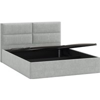 Кровать Трия Глосс универсальная с ПМ тип 1 140x200 (микровелюр Jercy Silver)