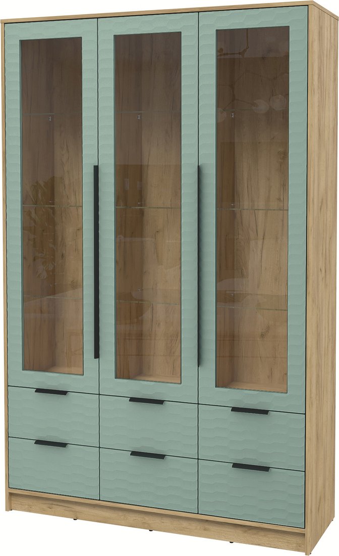 

Шкаф-витрина Интерлиния Концепт Зодиак КТ-ШВ3 (дуб золотой/мята)