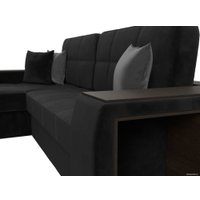 Угловой диван Лига диванов Брюссель левый 110654L (велюр черный)