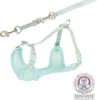 Шлея с поводком Trixie Junior набор шлея 36-50 см +поводок 2 м M-L (мятный)