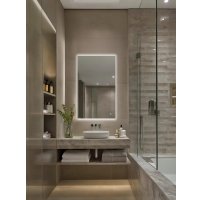 Зеркало с подсветкой  eMZe Rectangle 50х70 LED.50.70.4K (с подсветкой)