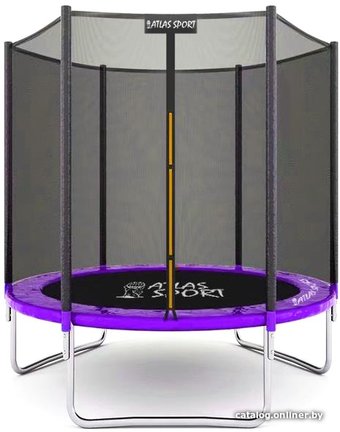 Батут Atlas Sport 183 см - 6ft (внешняя сетка, сливовый)