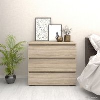 Комод Кортекс-мебель Бари 80 3ш (дуб сонома/дуб сонома/дуб сонома)