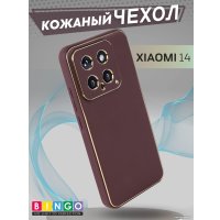 Чехол для телефона Bingo Gold Line для Xiaomi 14 (бордовый)