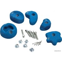 Зацепы для скалодрома KBT из полистоуна с крепежем (M, 100-120 мм, синий)