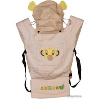 Рюкзак-переноска Polini Kids Disney Baby Король Лев с вышивкой 0002165-3 (бежевый)