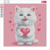 Алмазная мозаика  Феникс+ Котенок с сердечком 70802