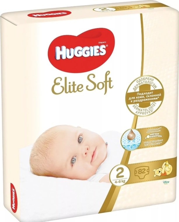 

Подгузники Huggies Elite Soft 2 (82 шт)
