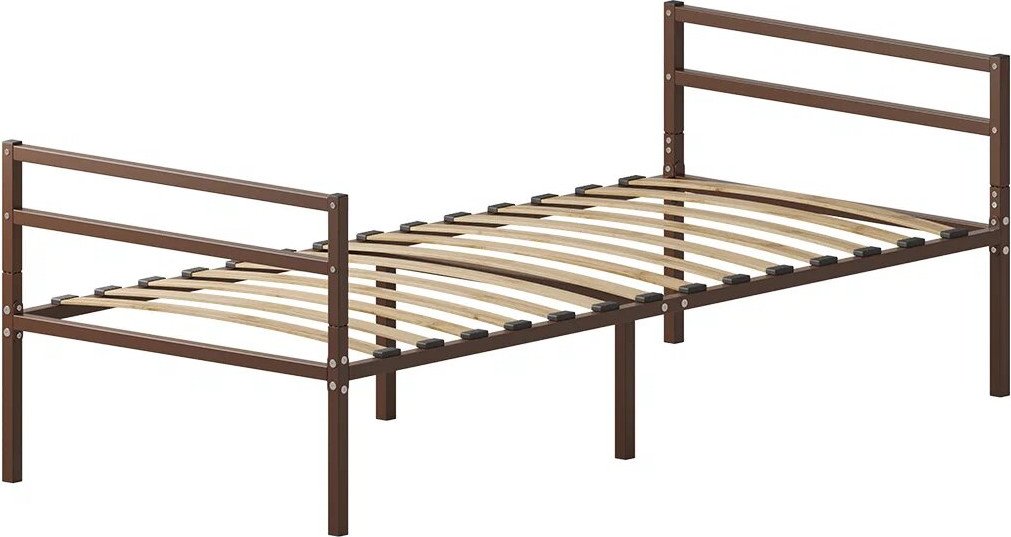 Кровать Домаклево Металика Г2+Г2 90х190 (коричневый)