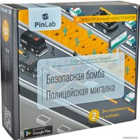 Конструктор PinLab Электроника на бумаге 204 Безопасная бомба, Полицейская мигалка