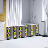Торцевой экран под ванну Comfort Alumin Орхидея 73x50 (торцевой)