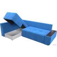 Угловой диван Mebelico Амадэус 109683 (левый, велюр, голубой)