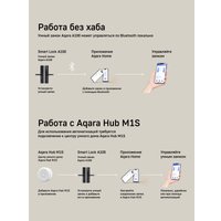 Дверной замок Aqara Door Lock A100 Zigbee ZNMS02ES + M1S Gen 2 HM1S-G02 (международная версия)