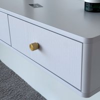 Туалетный столик без зеркала Shtabe Royal 5310 эко (белый/р.золото)