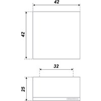 Ручка мебельная Boyard Малевич RS074W.4/32
