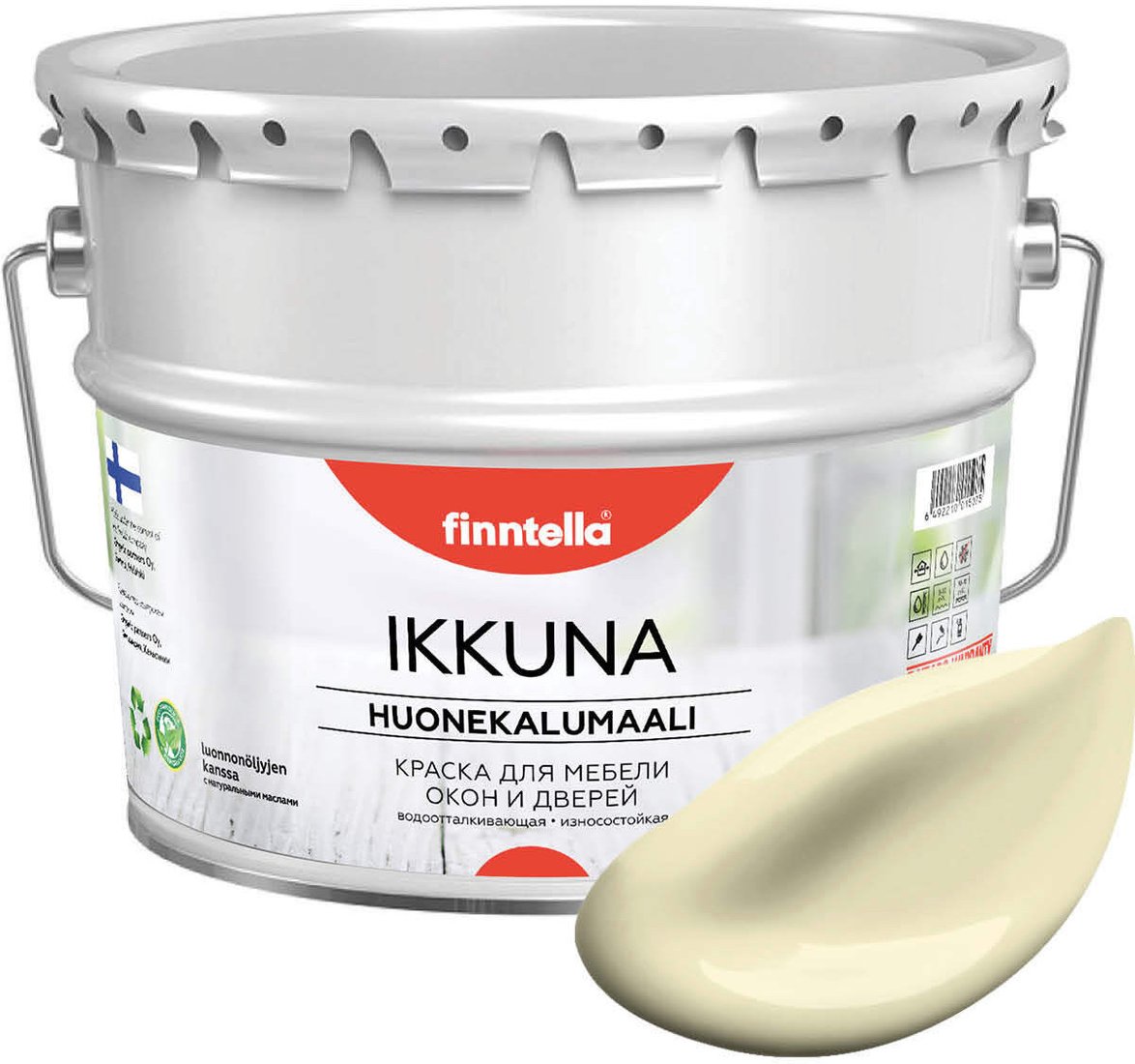 

Краска Finntella Ikkuna Ivory F-34-1-9-FL120 9 л (желтый)