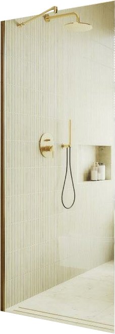 

Душевая стенка MaybahGlass 79x195 MGD-695-3ш (прозрачное стекло/золотой)