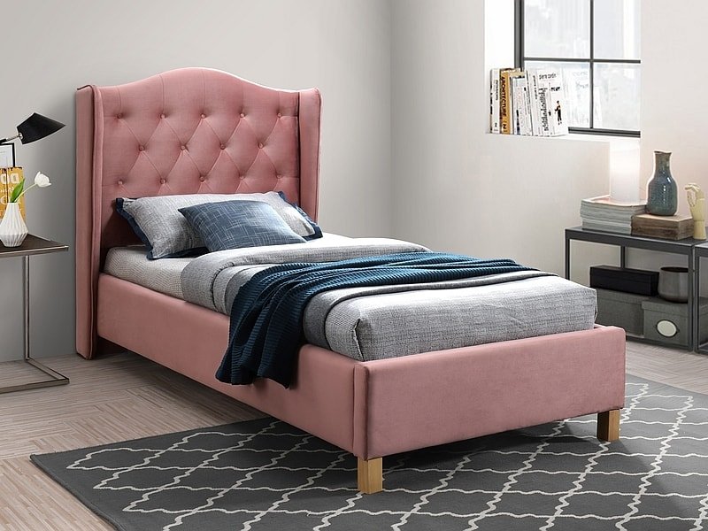 

Кровать Signal Aspen Velvet 90x200 (античный розовый)