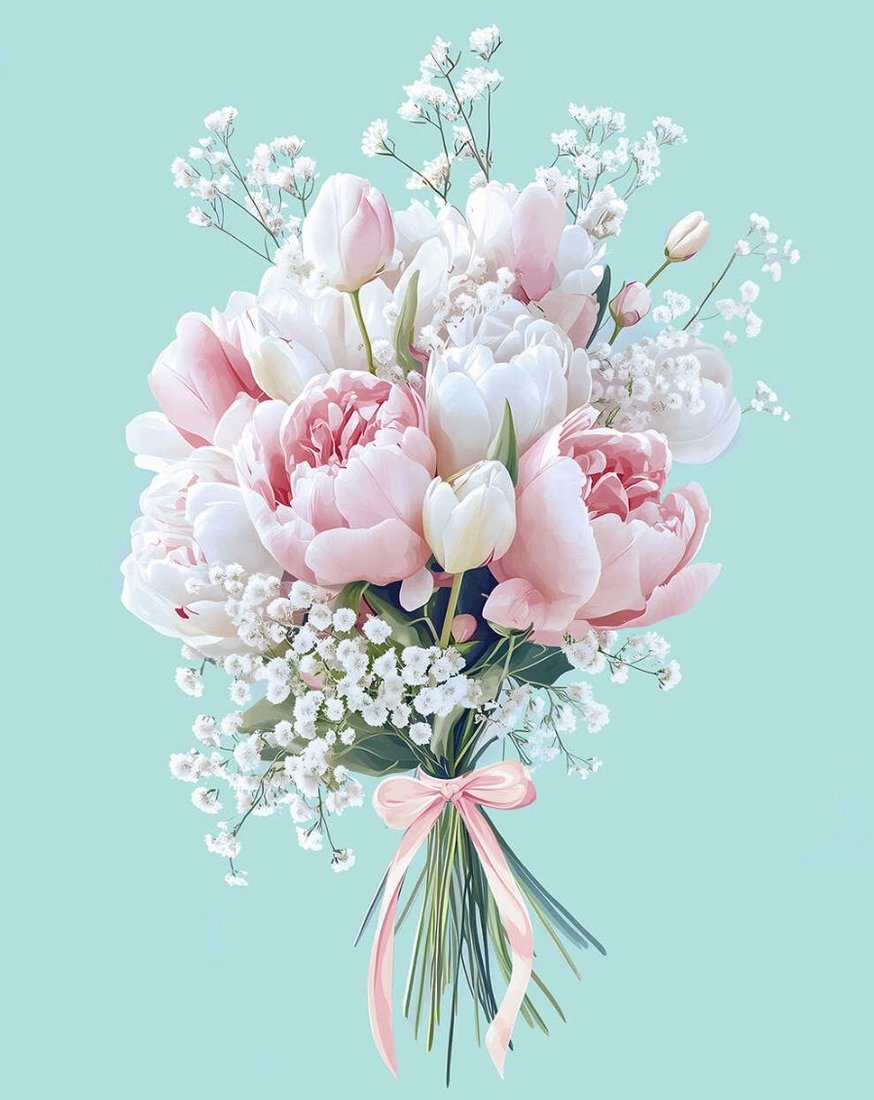 

Алмазная мозаика Феникс+ Весенний букет 70788