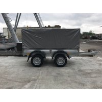 Двухосный прицеп AvtoS A25M2B (2500x1300x300, R16, ресс. AL-KO, тент 1200мм)