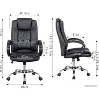Офисное кресло SitUp Rapid chrome (экокожа Black/Black)
