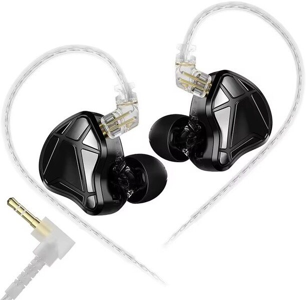 

Наушники KZ Acoustics Axas Gaming 3.5 мм (без микрофона, черный)