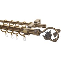 Карниз для штор Sundays Home Лайт Ветка 25мм+16мм двухрядный (антик, 2.4м)