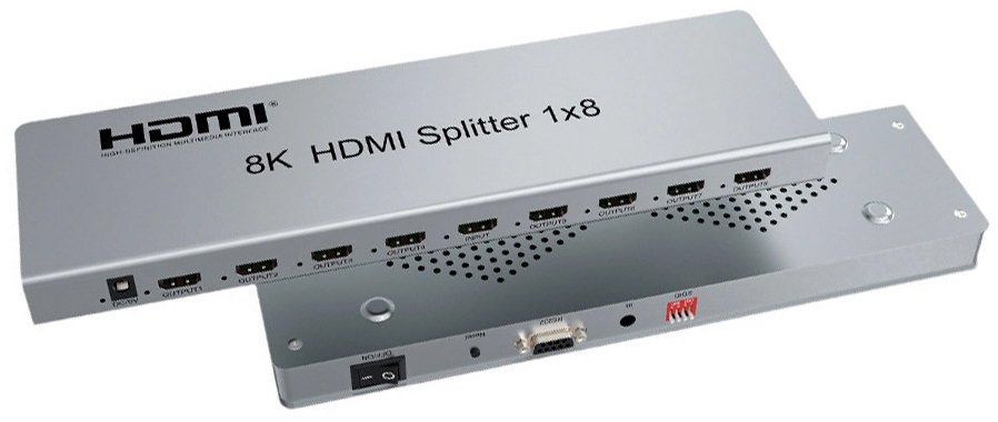 

Разветвитель USBTOP 1x8 HDMI UltraHD 8K 60Гц/4K 120Гц (серый)